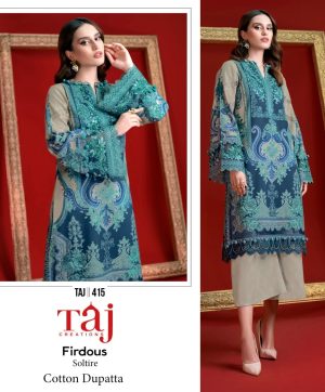 TAJ CREATIONS 415 SALWAR SUITS MANUFACTURER