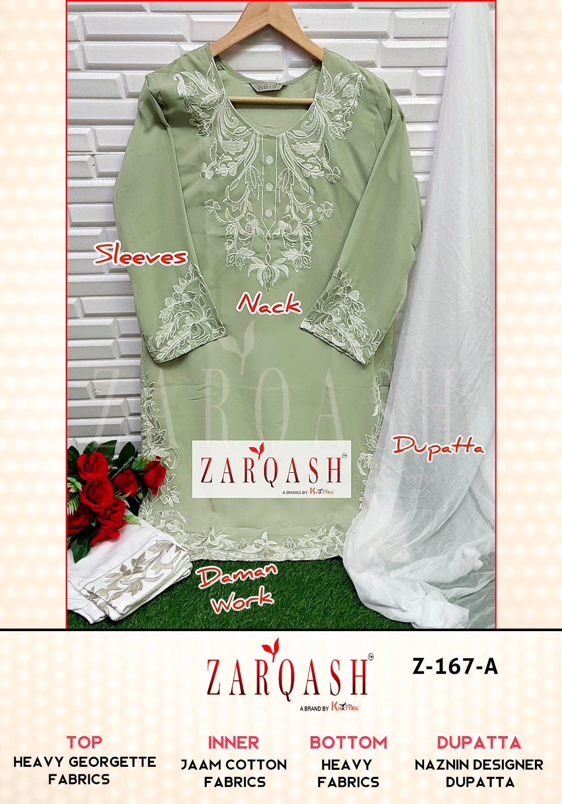 ZARQASH Z 167 A TO D READYMADE TUNIC