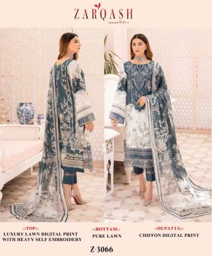 ZARQASH Z 3066 PAKISTANI SUITS MANUFACTURER