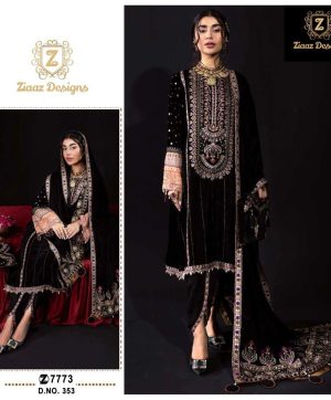 ZIAAZ DESIGNS 353 VELVET PAKISTANI SUITS IN INDIA