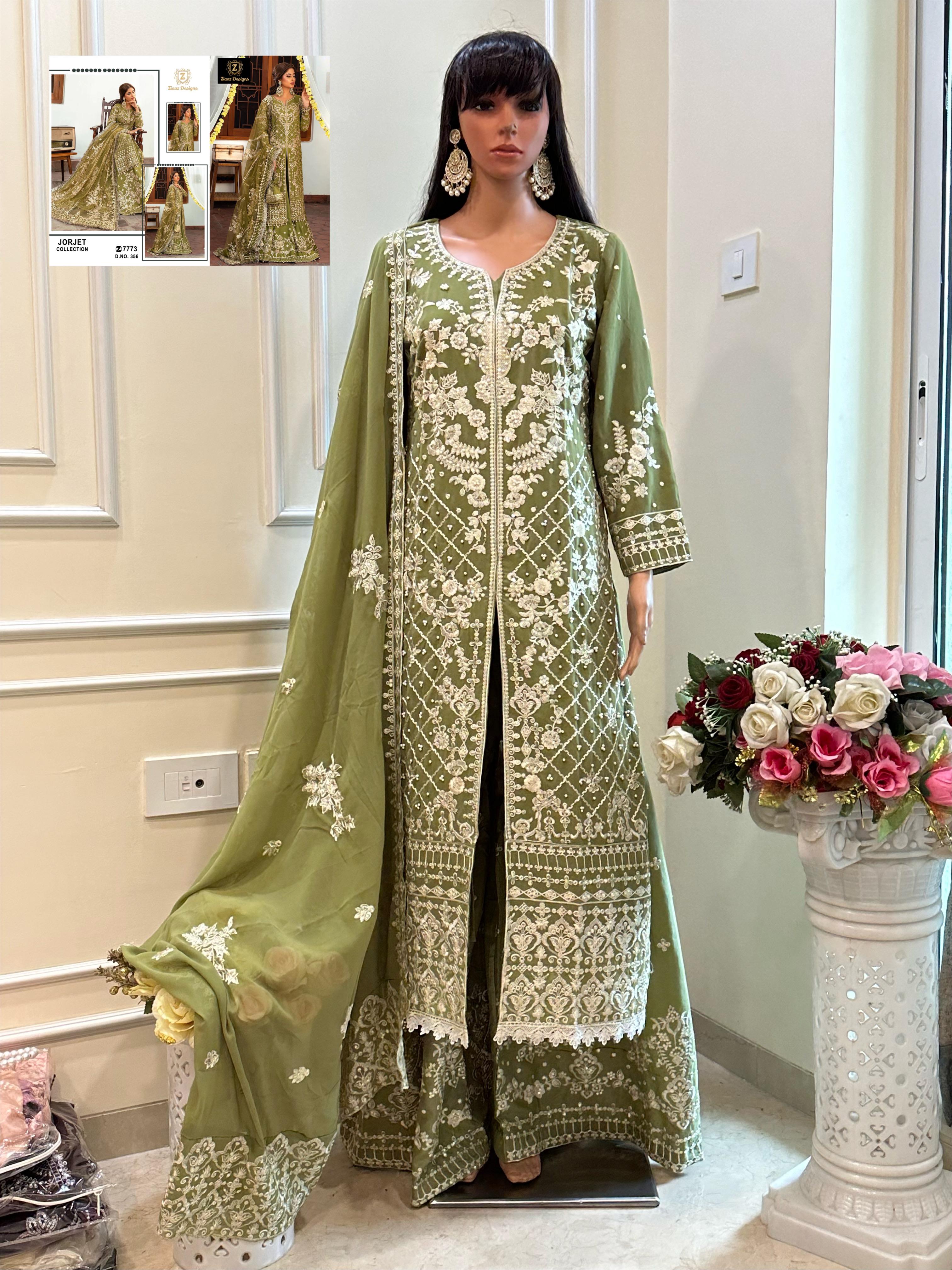 ZIAAZ DESIGNS 356 PAKISTANI SUITS MANUFACTURER