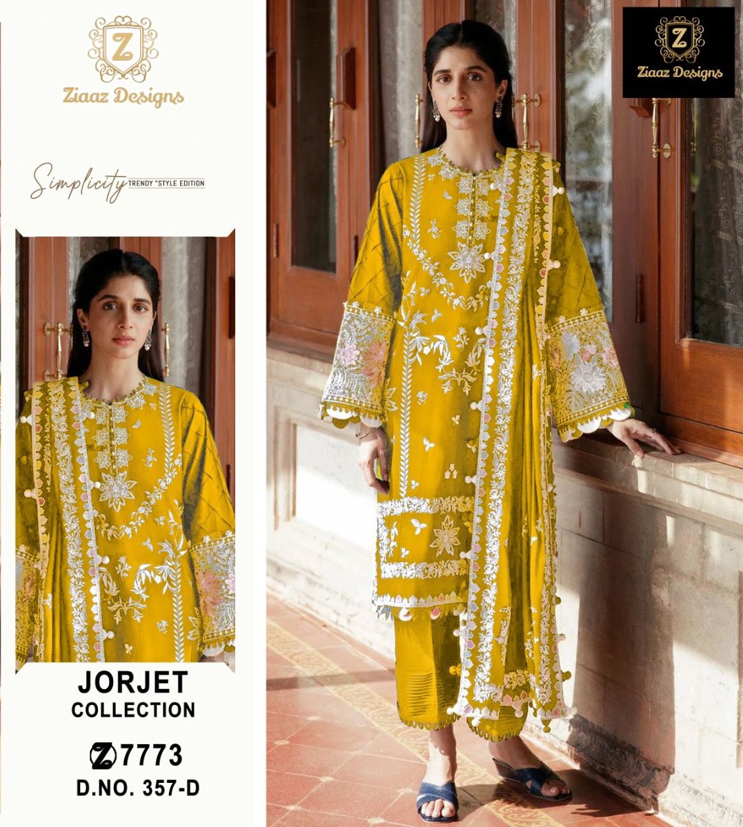 ZIAAZ DESIGNS 357 D PAKISTANI SUITS IN INDIA