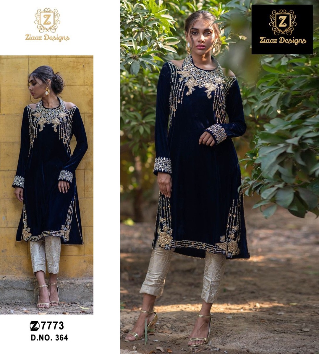 ZIAAZ DESIGNS 364 VELVET PAKISTANI SUITS IN INDIA