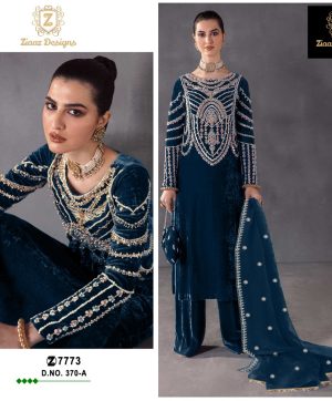 ZIAAZ DESIGNS 370 A VELVET PAKISTANI SUITS