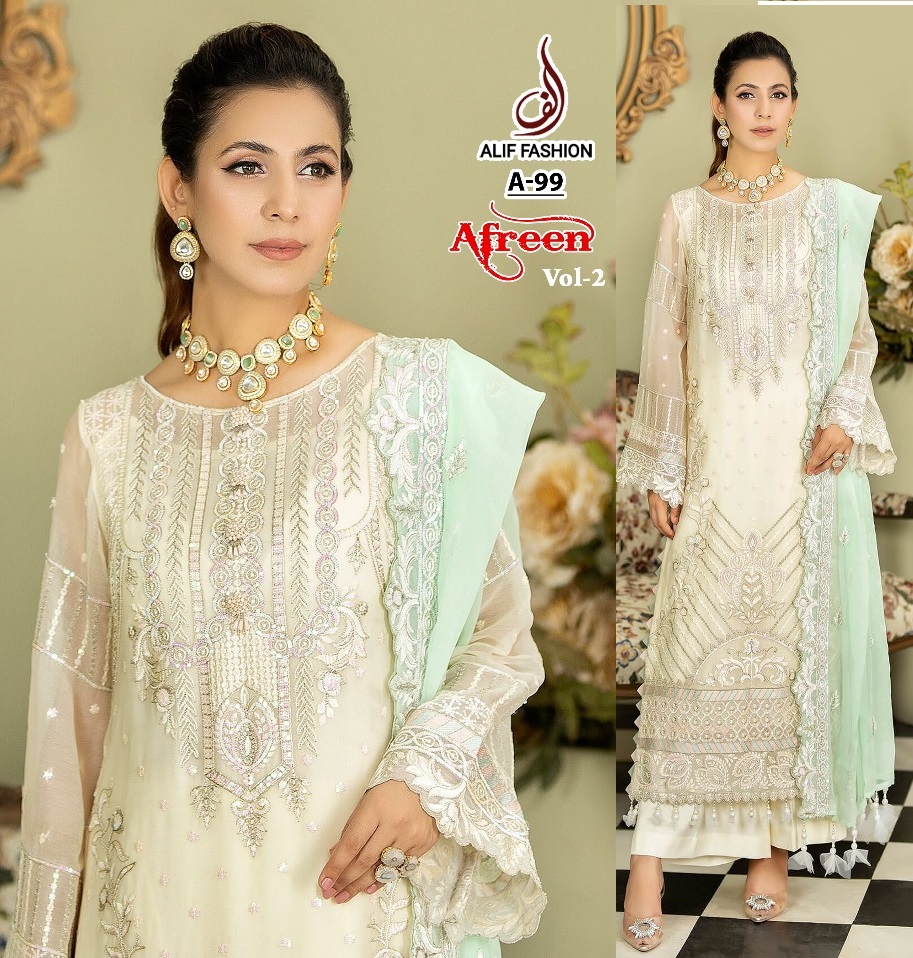 ALIF FASHION A 99 AFREEN VOL 2 SALWAR SUITS