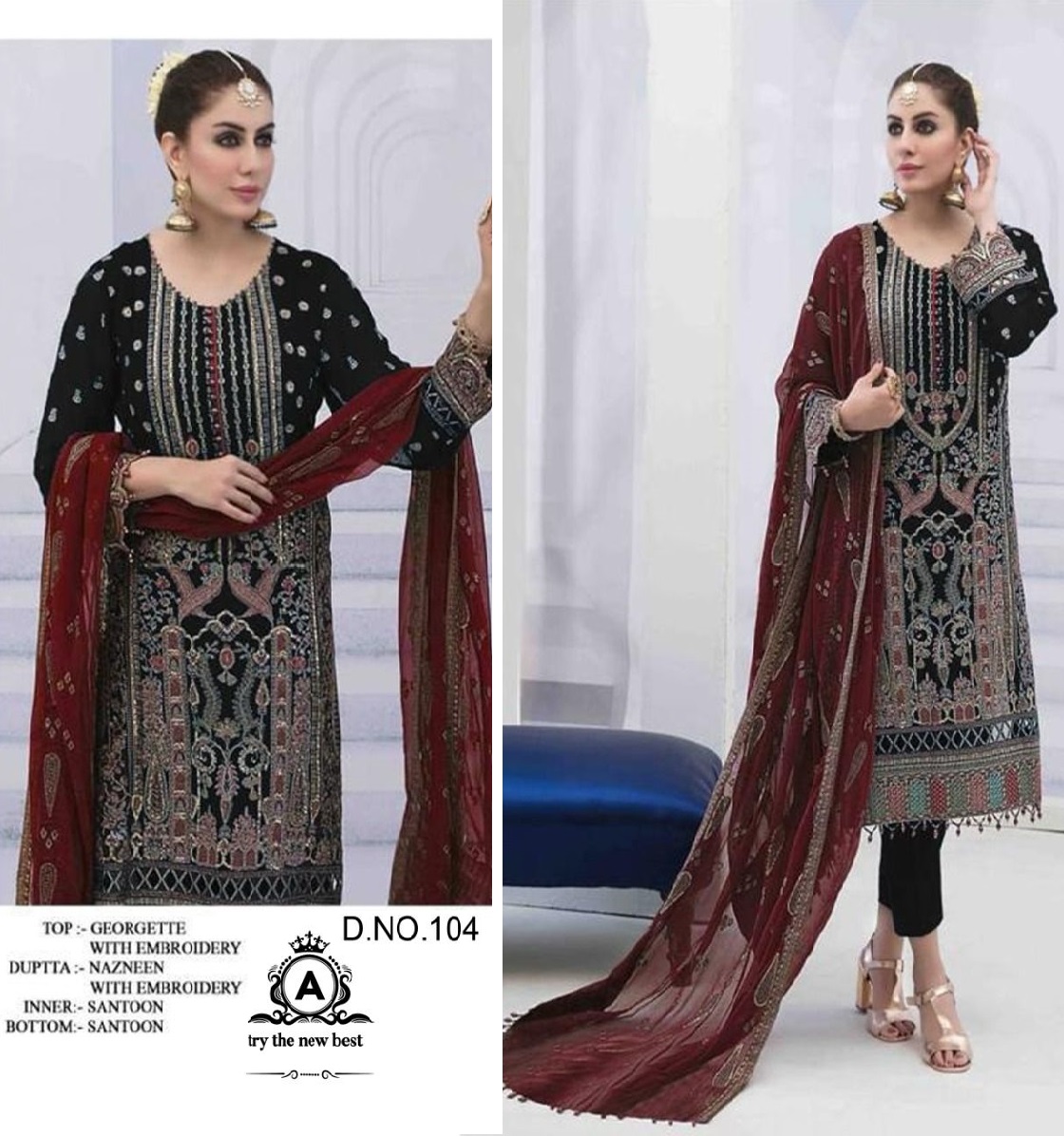 AMENA 104 PAKISTANI SUITS MANUFACTURER