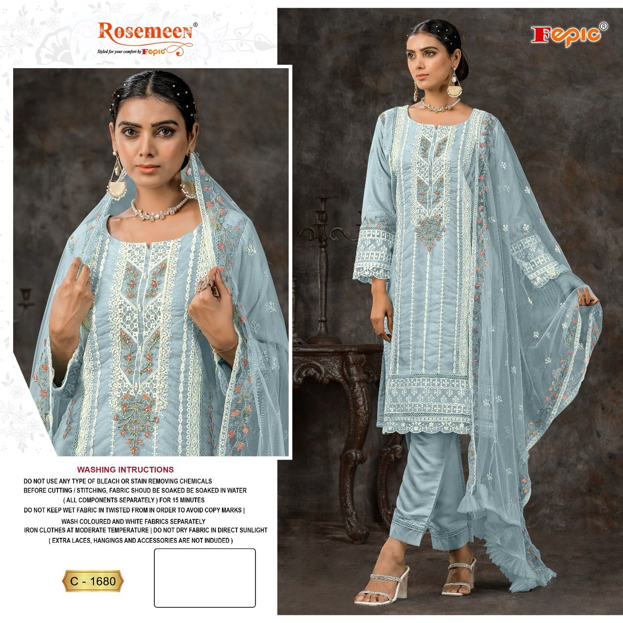 FEPIC C 1680 ROSEMEEN SERIES PAKISTANI SUITS