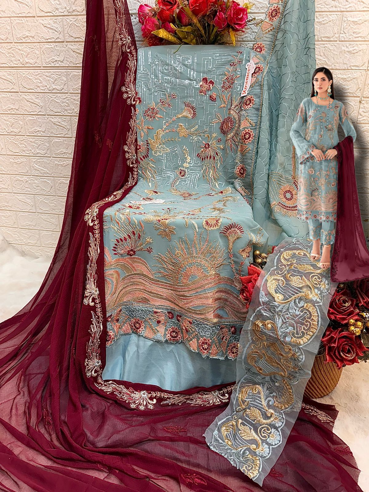 FEPIC C 1708 ROSEMEEN PAKISTANI SUITS