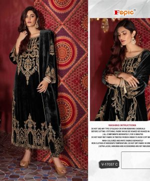 FEPIC V 17037 C ROSEMEEN VELVET SUITS IN INDIA