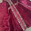 HK 1585 VELVET SUITS WHLESALE IN INDIA