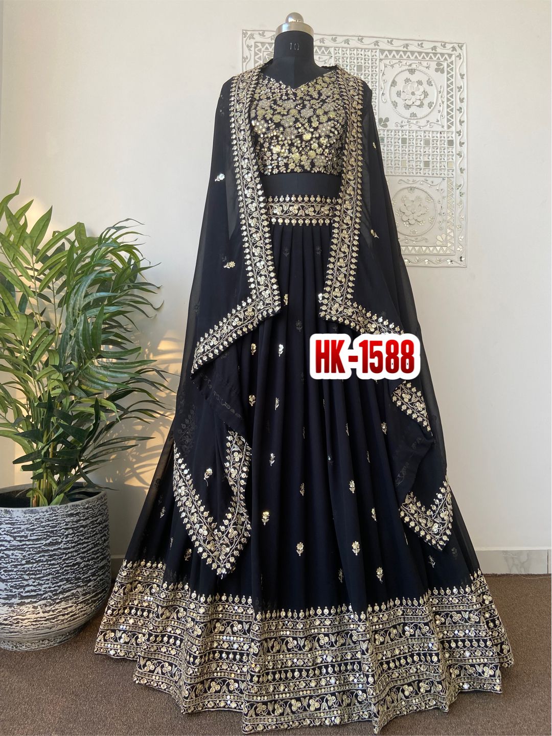 HK 1588 DESIGNER LEHENGA WHOLESALE