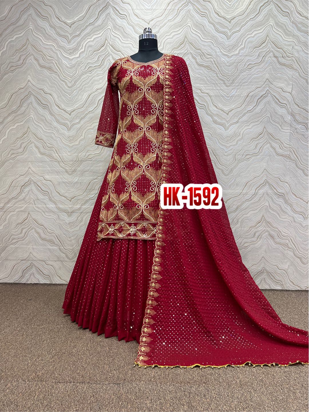 HK 1592 DESIGNER LEHENGA MANUFACTURER