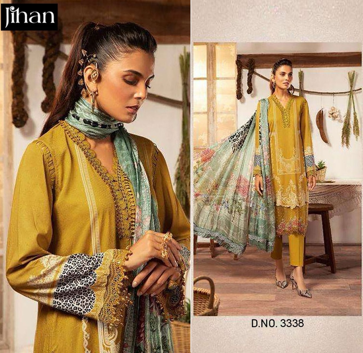 JIHAN 3338 PAKISTANI SUITS MANUFACTURER