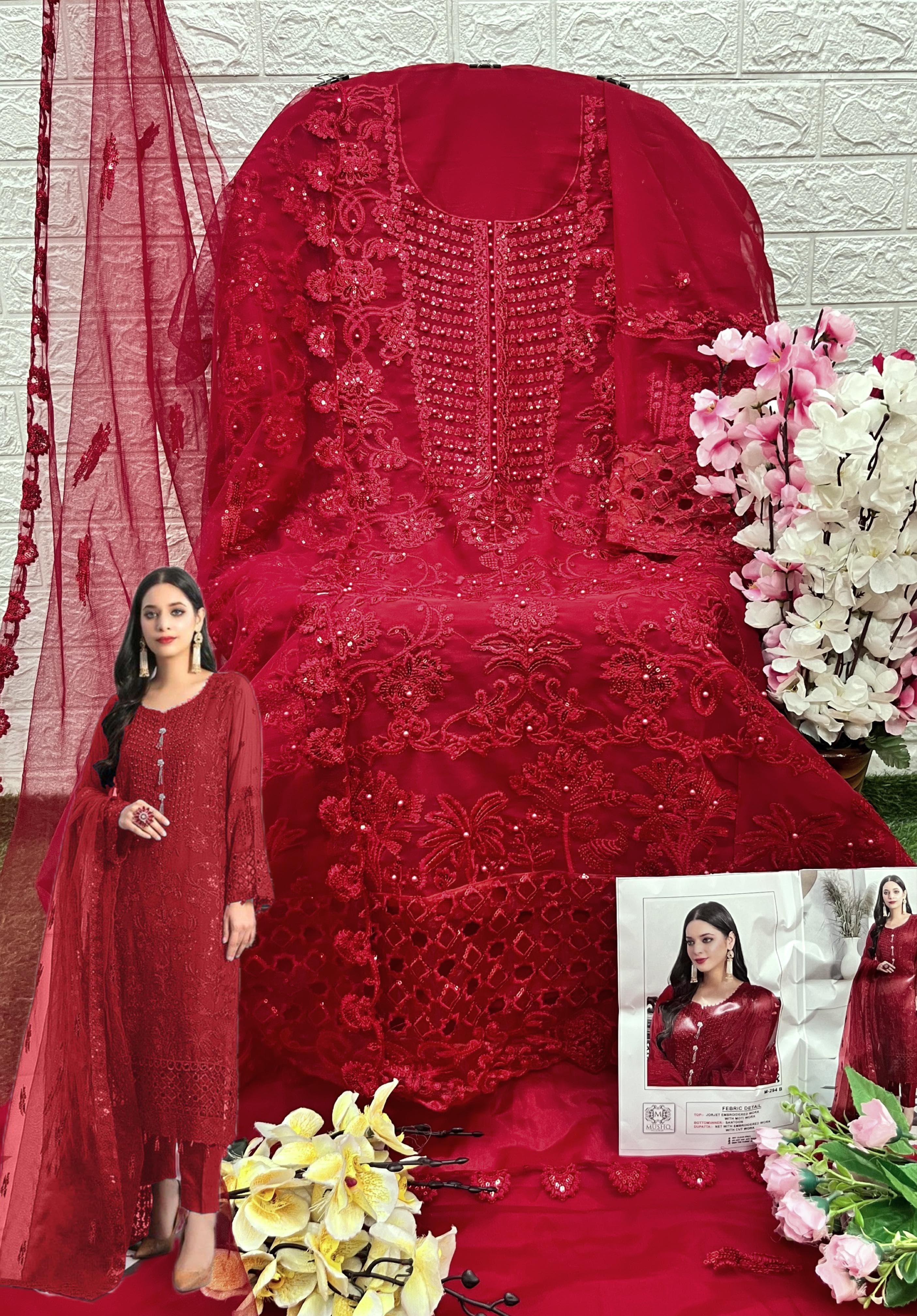 MUSHQ M 294 A TO D SALWAR SUITS WHOLESALE