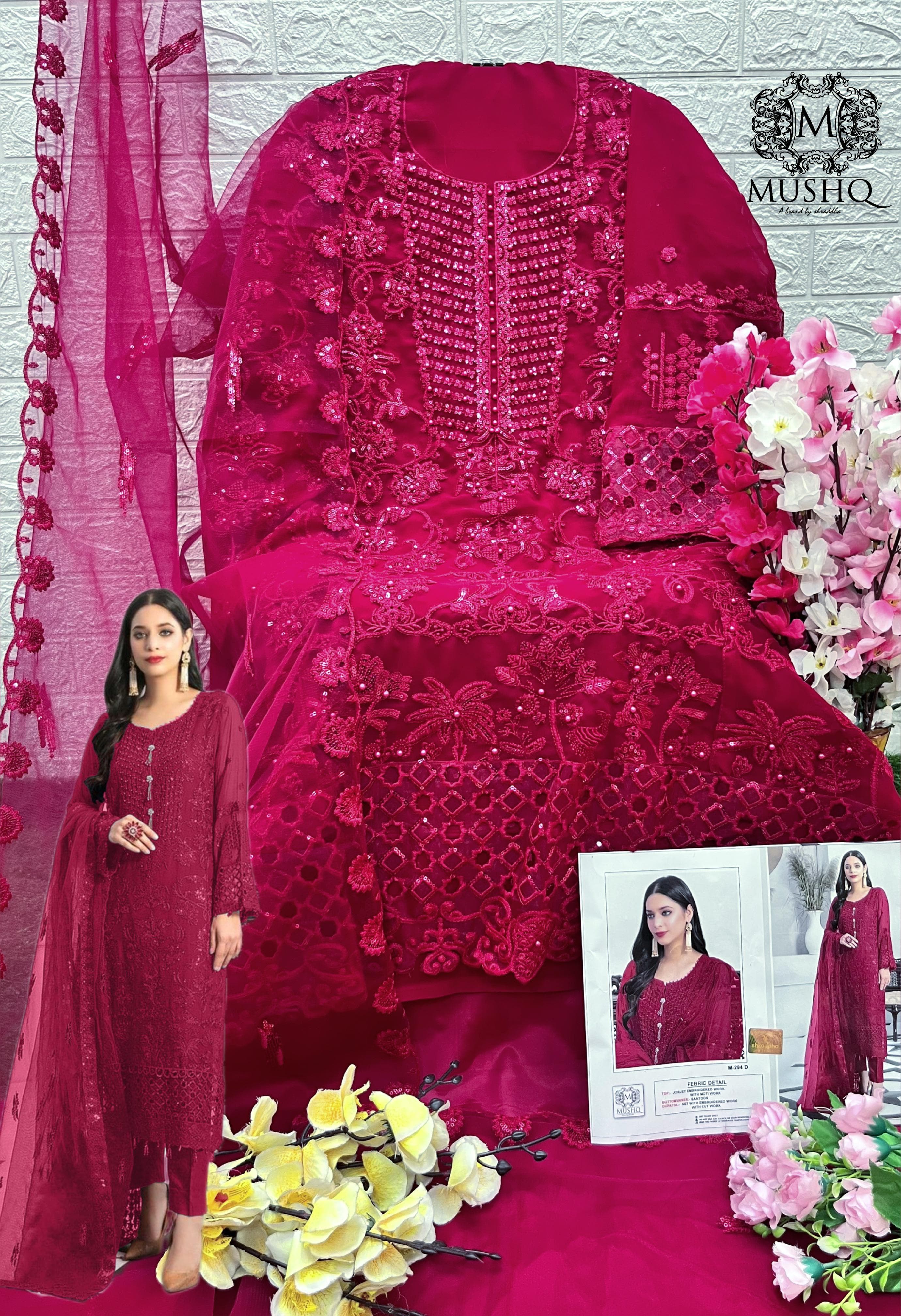 MUSHQ M 294 A TO D SALWAR SUITS WHOLESALE