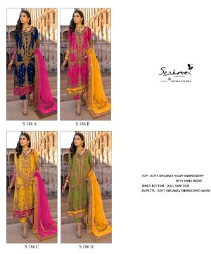 SERINE S 186 A TO D PAKISTANI SUITS IN INDIA