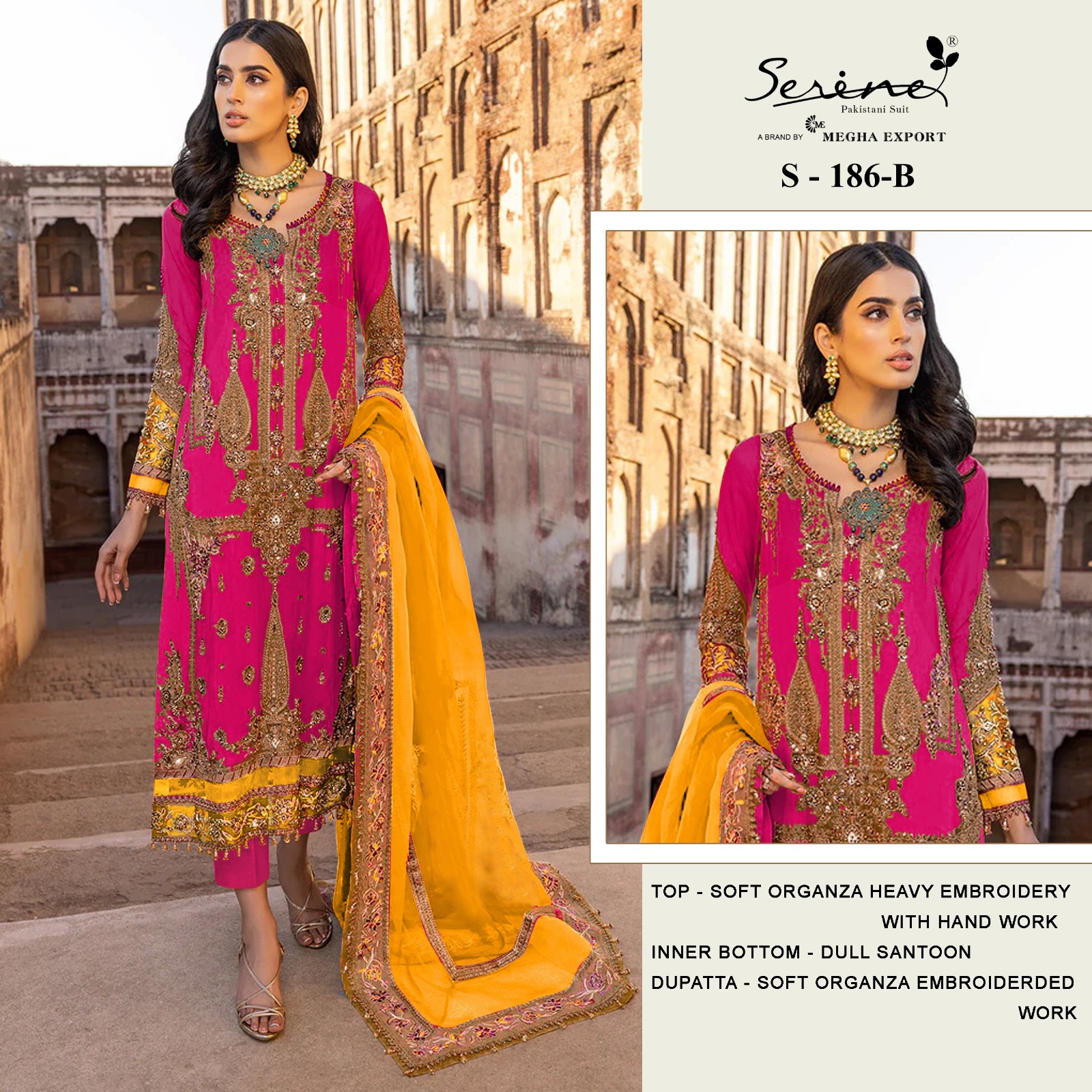 SERINE S 186 A TO D PAKISTANI SUITS IN INDIA