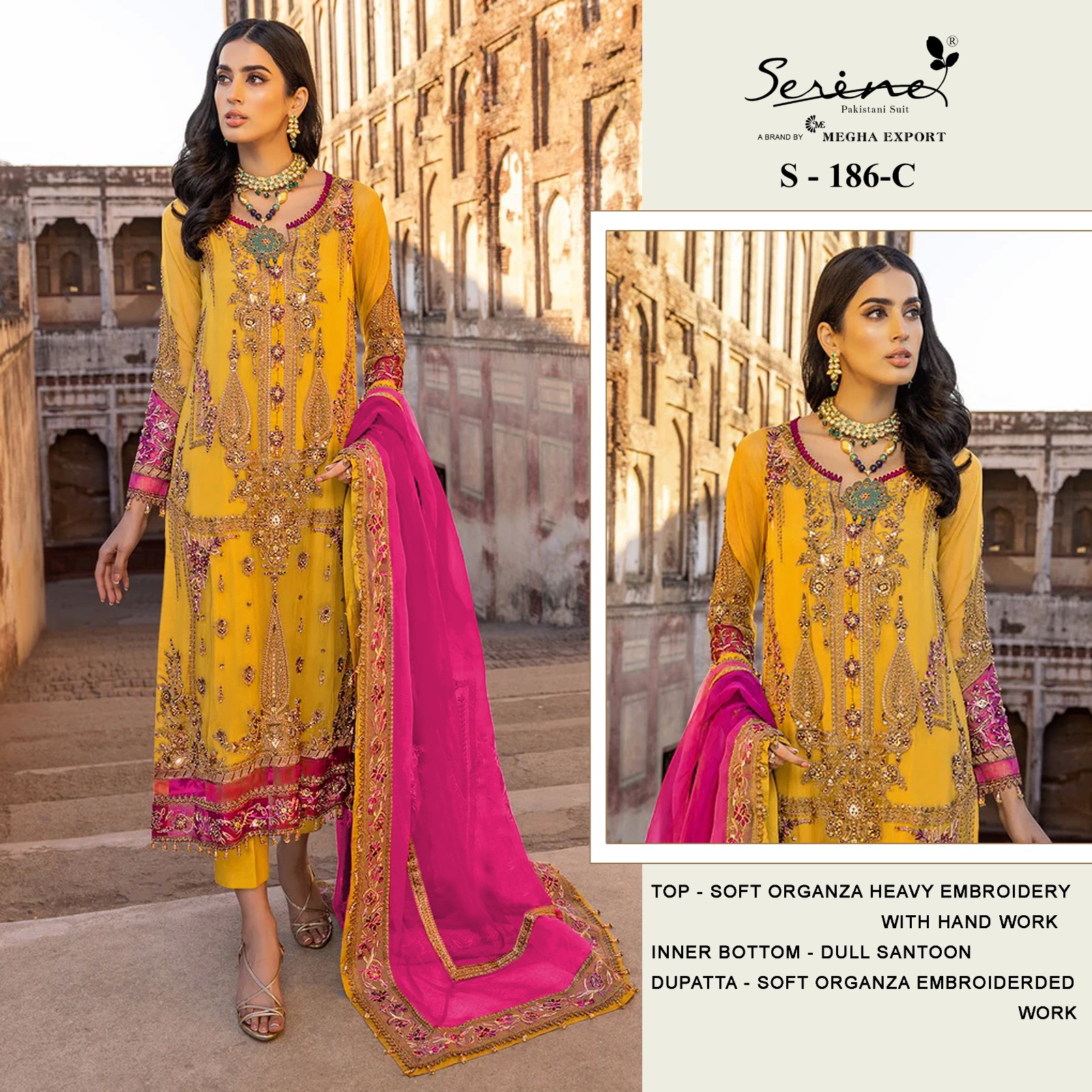 SERINE S 186 A TO D PAKISTANI SUITS IN INDIA