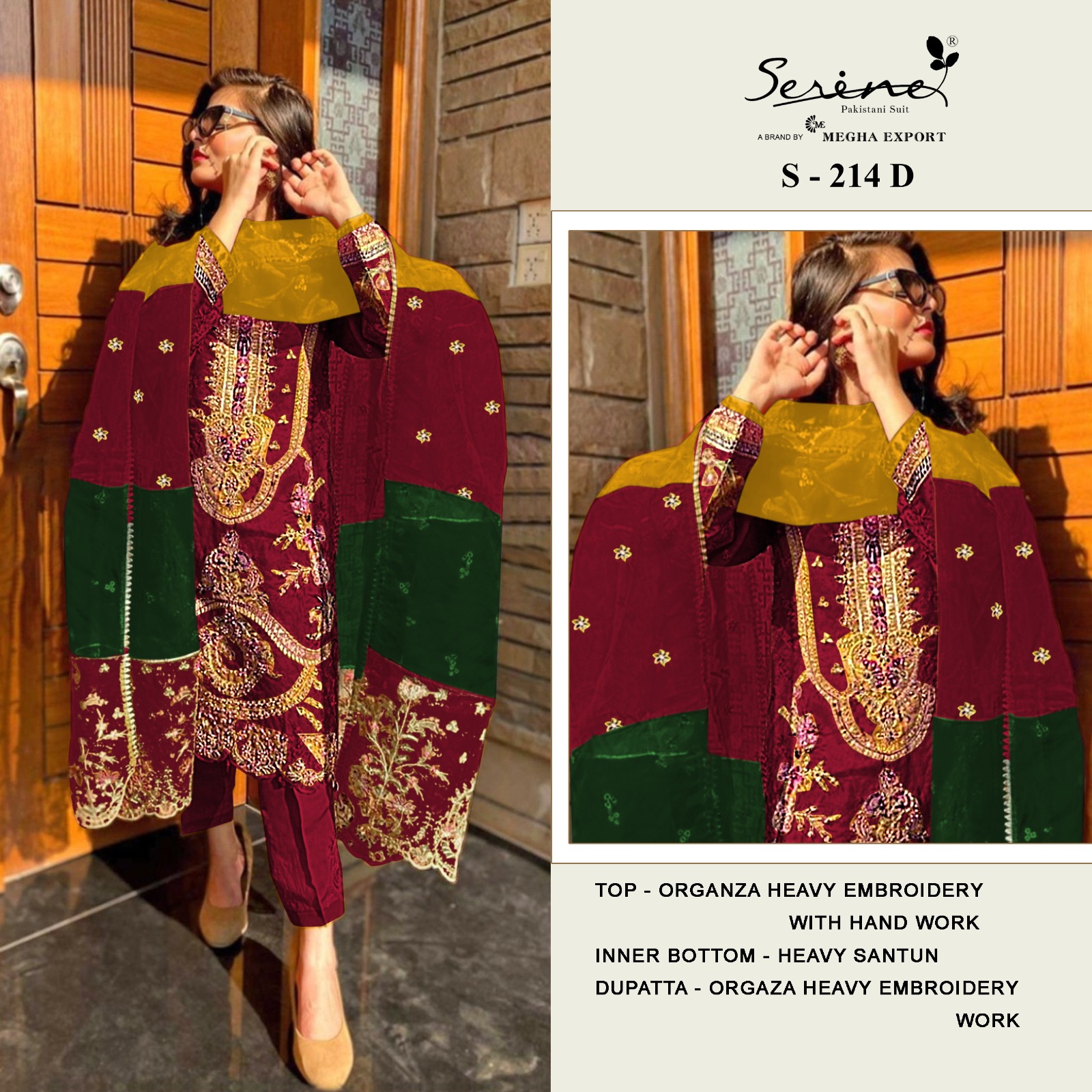 SERINE S 214 D PAKISTANI SUITS MANUFACTURER