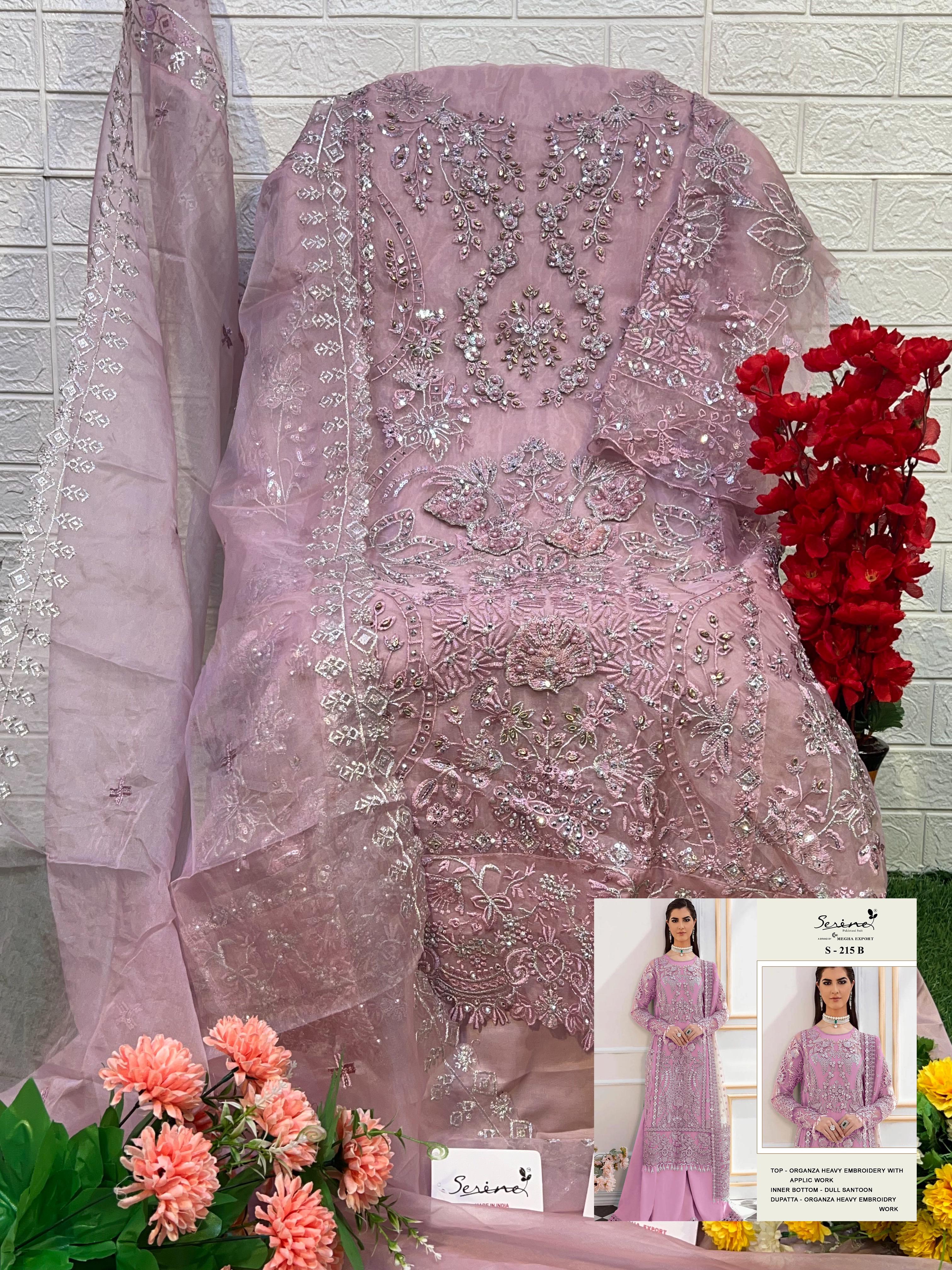 SERINE S 215 A TO D PAKISTANI SUITS MANUFACTURER