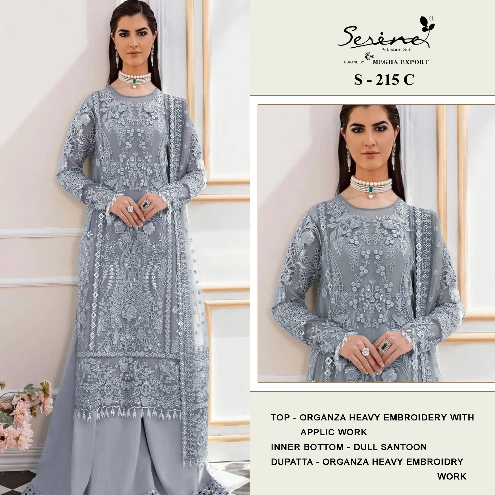 SERINE S 215 A TO D PAKISTANI SUITS MANUFACTURER