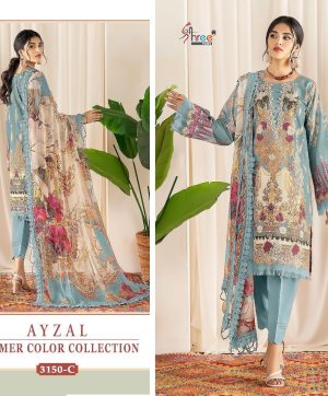 SHREE FABS 3150 C AYZAL PAKISTANI SUITS IN INDIA