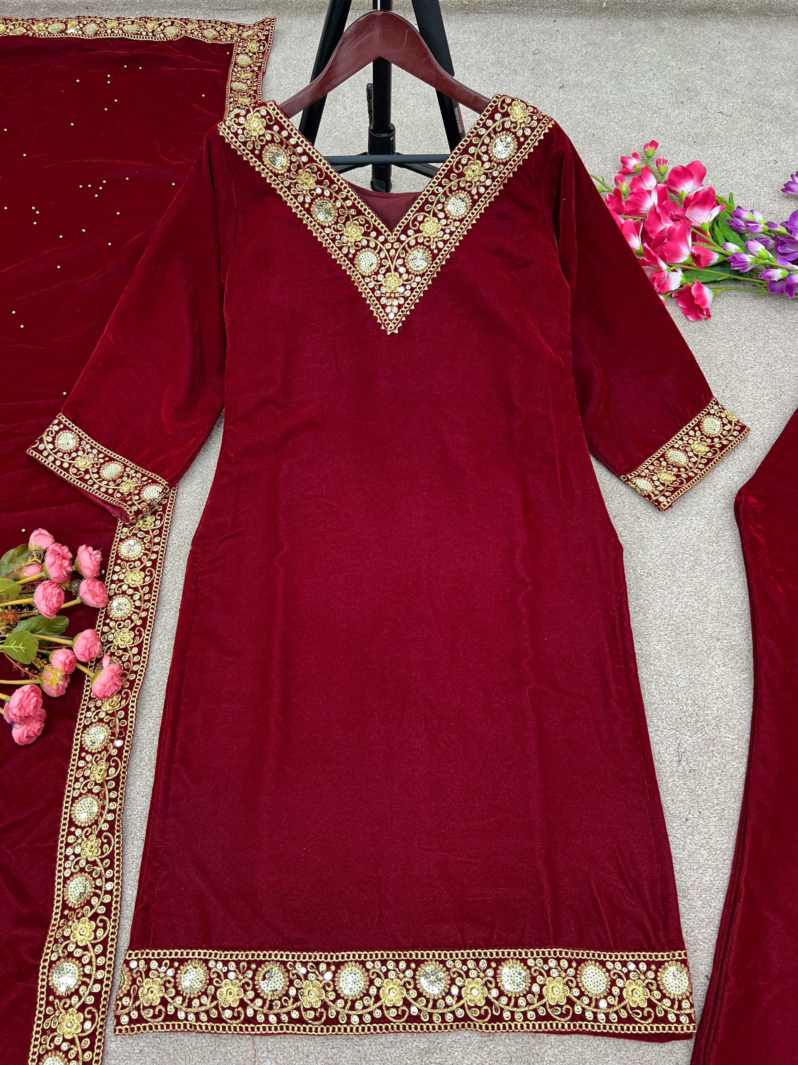 SHREE HARI NSR 780 B DESIGNER VELVET SUITS