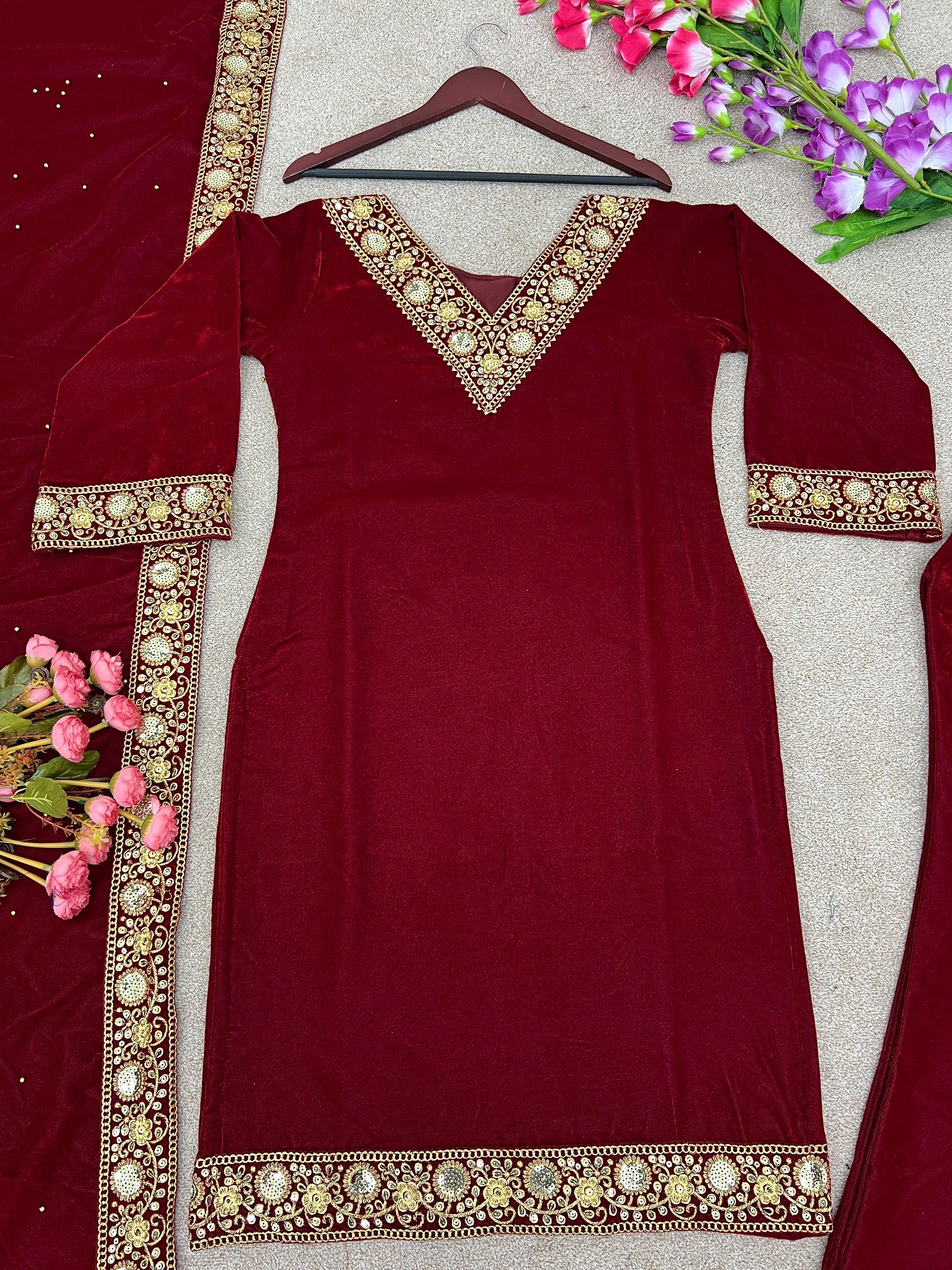 SHREE HARI NSR 780 B DESIGNER VELVET SUITS