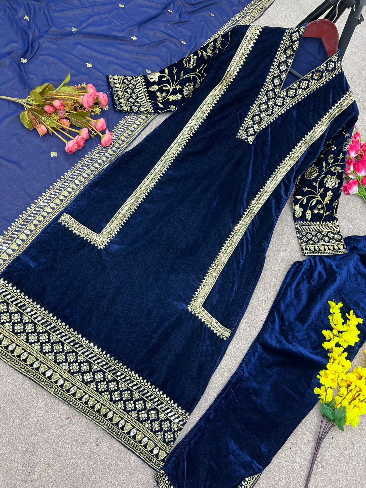 SHREE HARI SRK 5107 DESIGNER VELVET SUITS