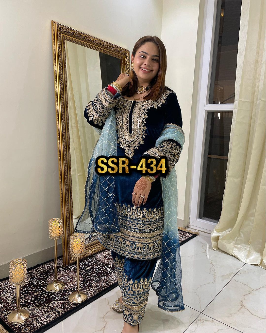 SHREE HARI SSR 434 DESIGNER VELVET SUITS