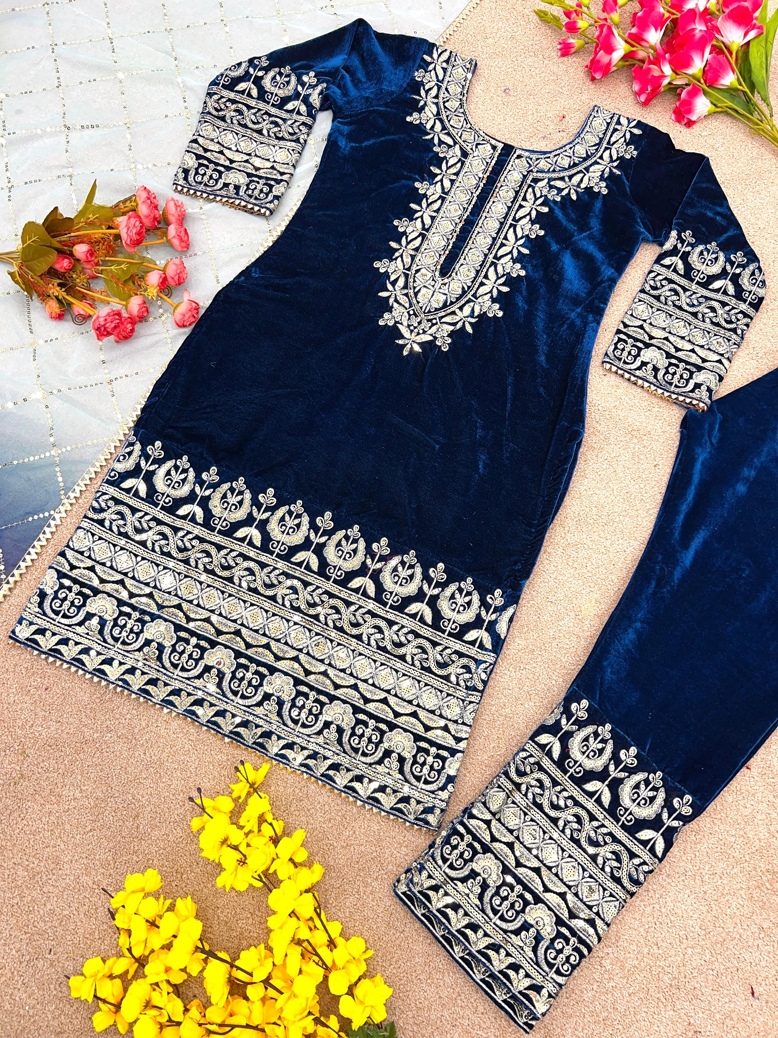 SHREE HARI SSR 434 DESIGNER VELVET SUITS