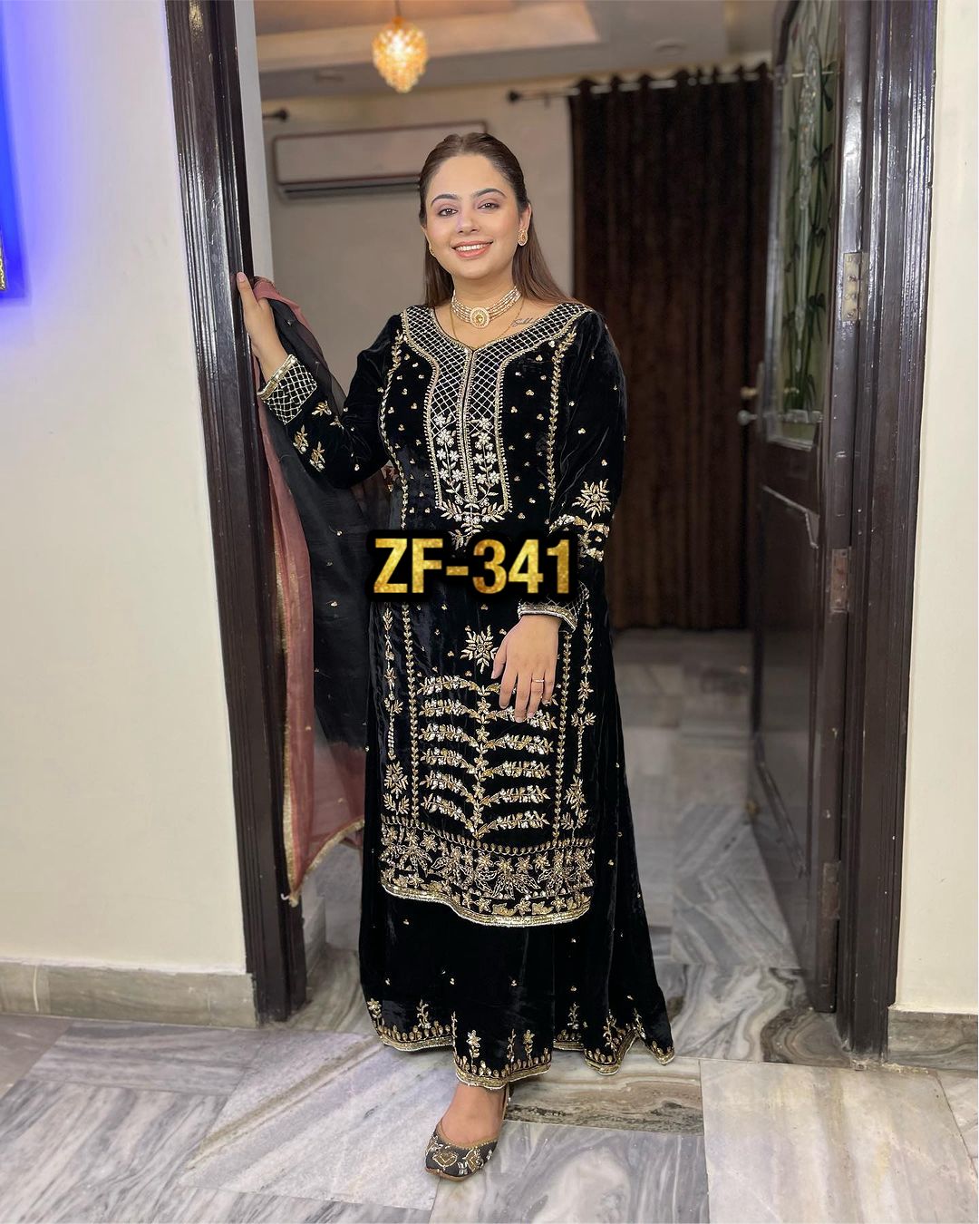 ZEEL FASHION ZF 341 DESIGNER VELVET SUITS