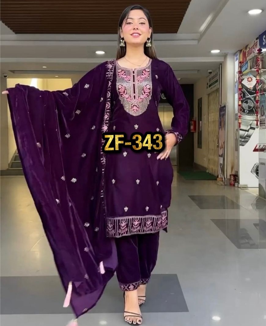 ZEEL FASHION ZF 343 DESIGNER VELVET SUITS