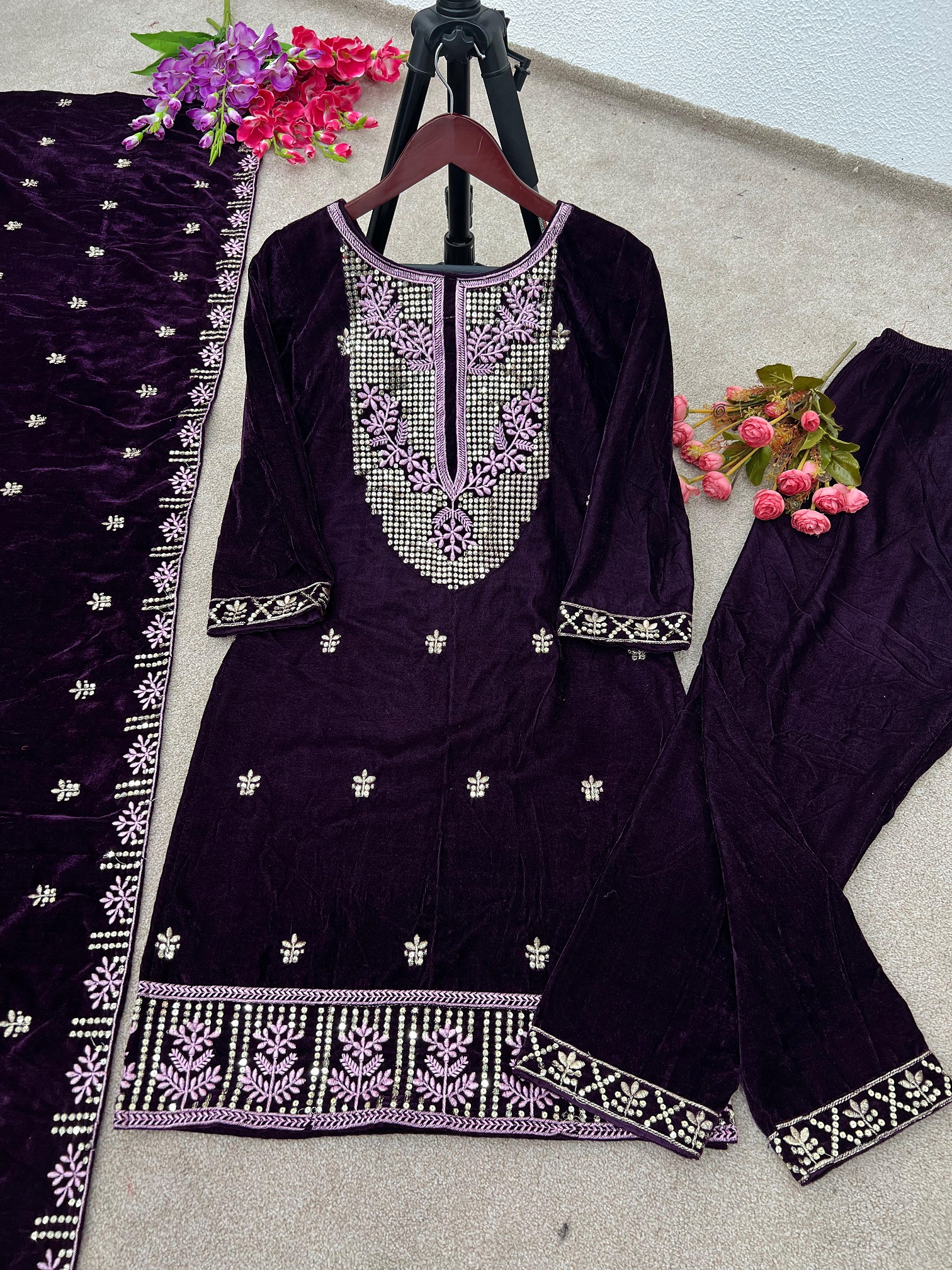 ZEEL FASHION ZF 343 DESIGNER VELVET SUITS