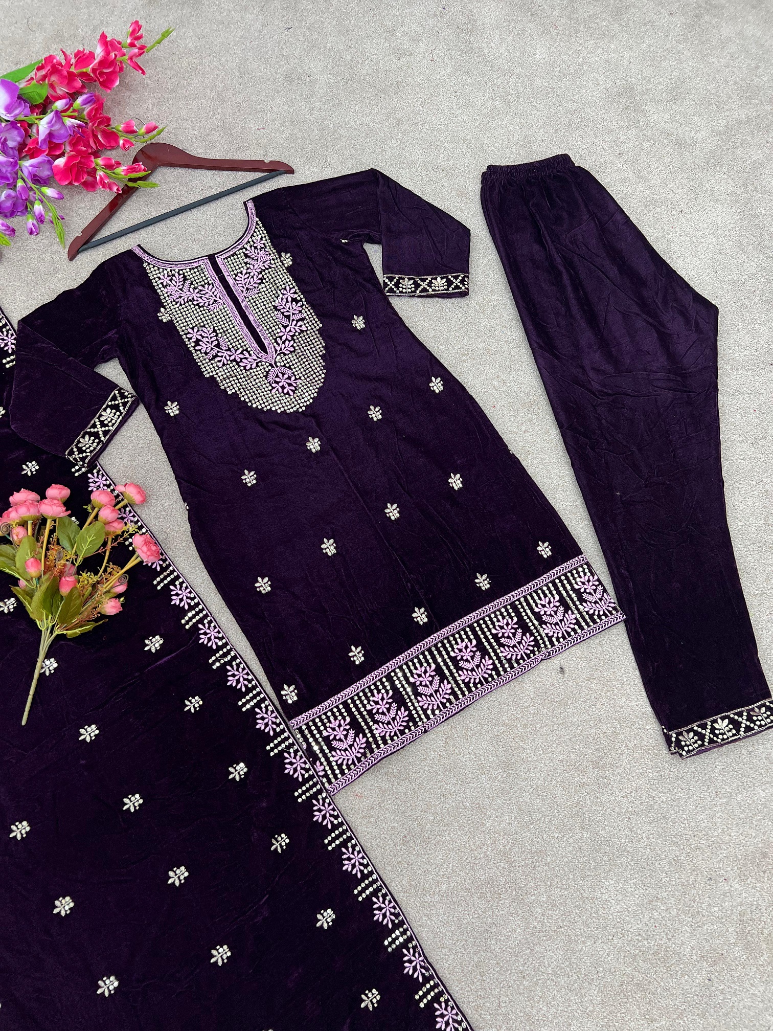 ZEEL FASHION ZF 343 DESIGNER VELVET SUITS