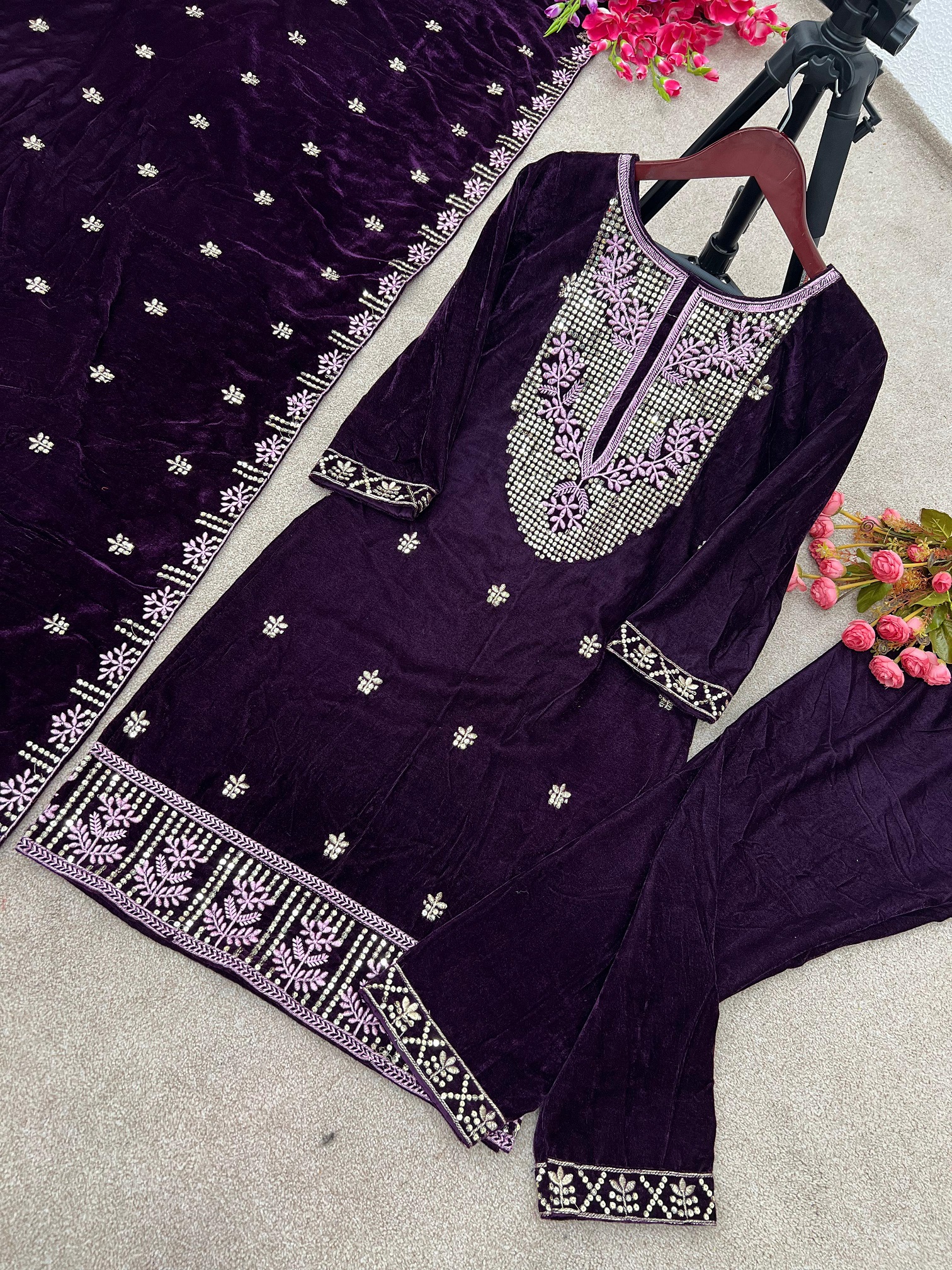 ZEEL FASHION ZF 343 DESIGNER VELVET SUITS