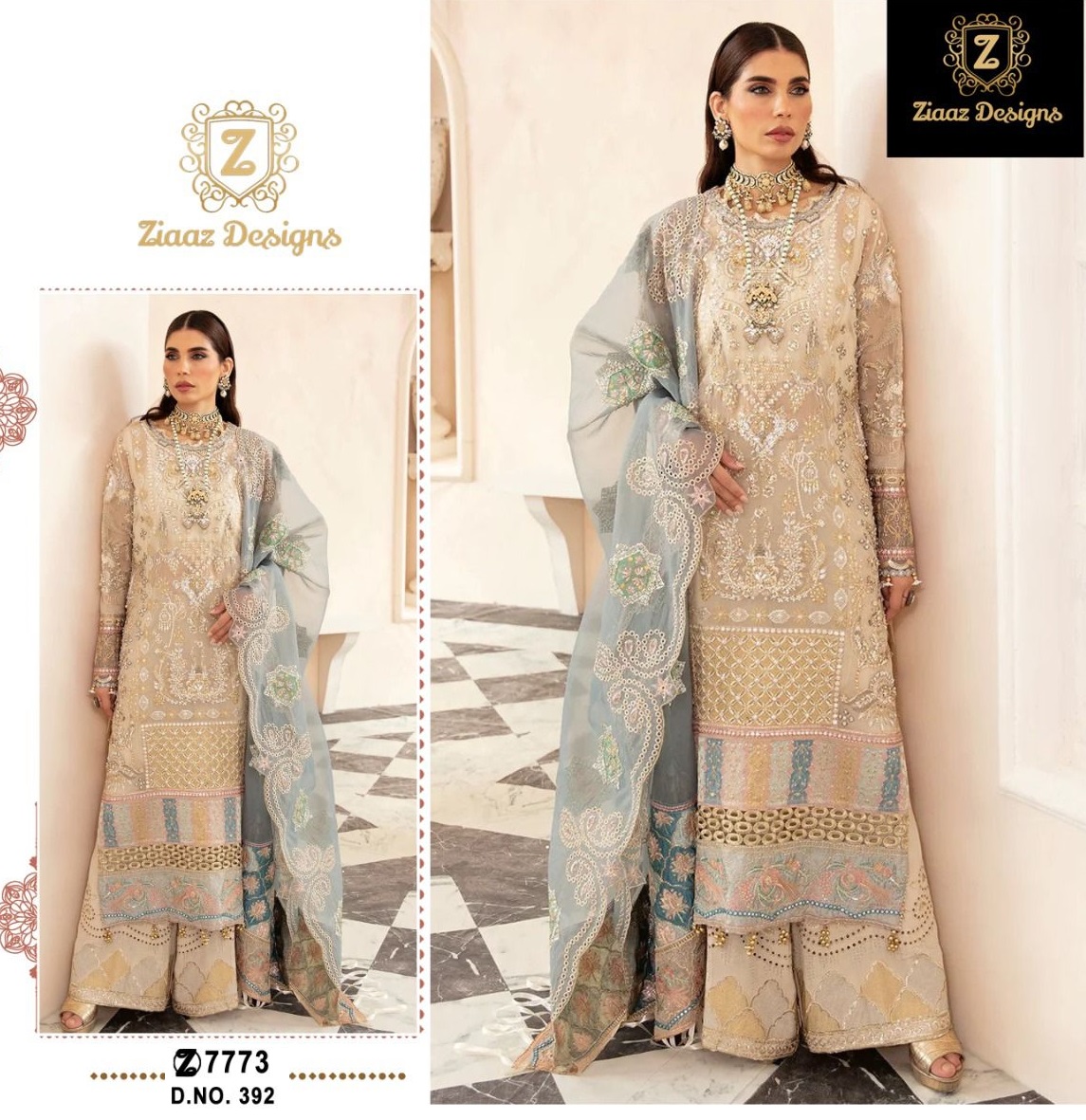 ZIAAZ DESIGNS 392 PAKISTANI SUITS IN INDIA