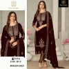 ZIAAZ DESIGNS 397 C VELVET PAKISTANI SUITS