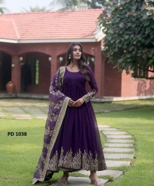 AAROHI DESIGNER PD 1038 A GOWN WHOLESALE
