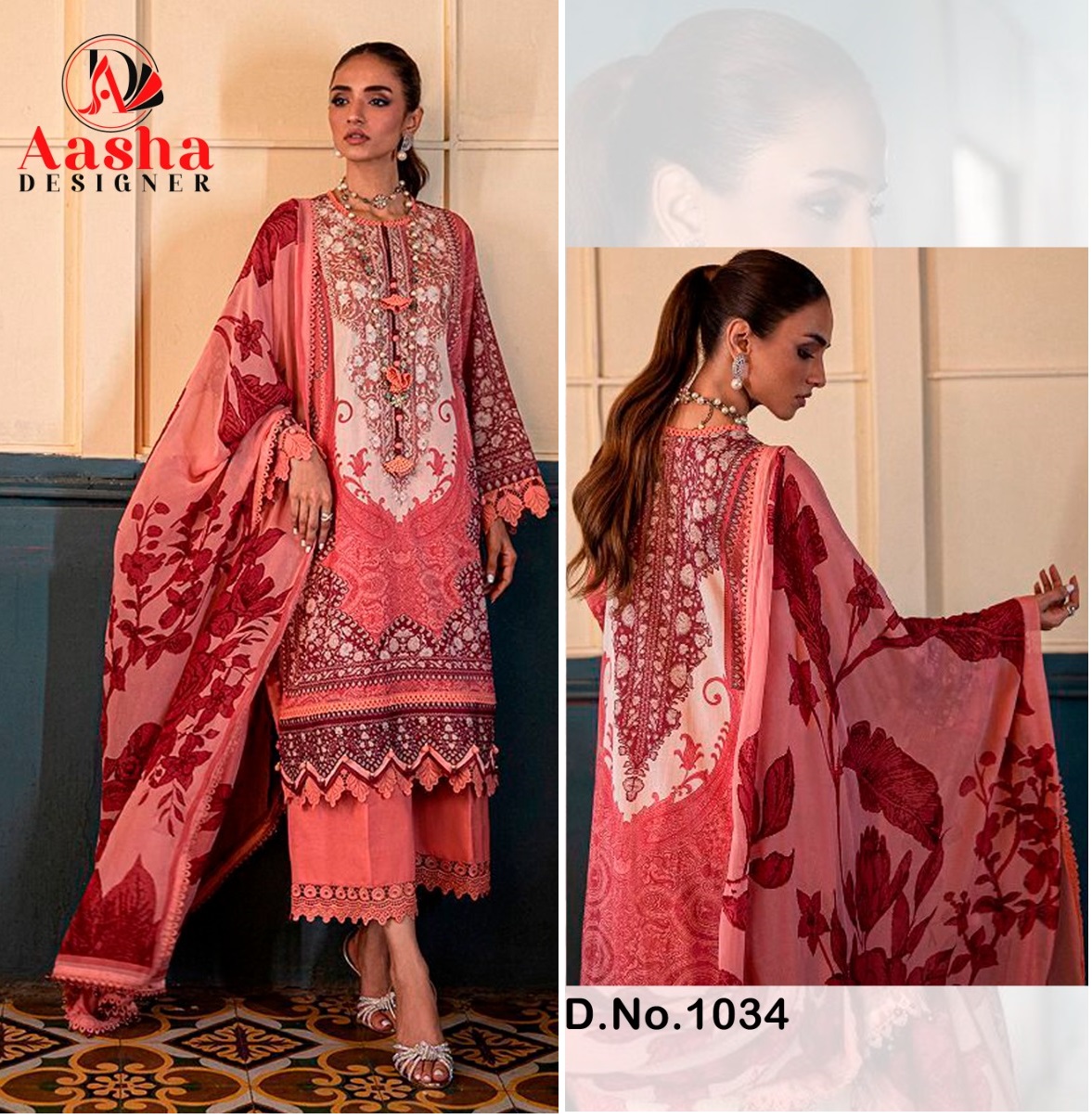 AASHA DESIGNER 1034 SALWAR SUITS IN INDIA