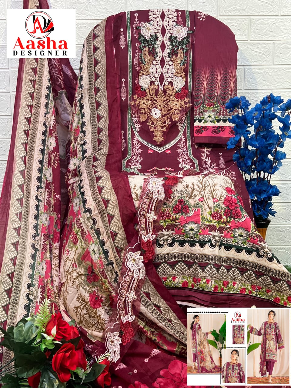 AASHA DESIGNER AYEZAL COTTON SUITS