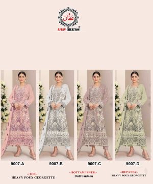AFFAN CREATION 9007 A TO D SALWAR SUITS IN INDIA