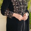 AKSHAR DESIGNER BLACK VELVET SUITS WHOLESALE