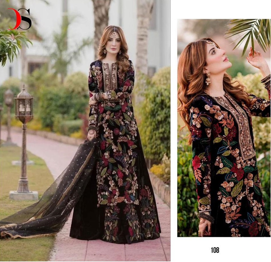 DEEPSY SUITS 108 VELVET PAKISTANI SUITS IN INDIA