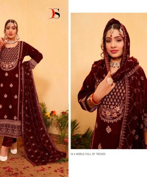 DEEPSY SUITS 3221 VELVET PAKISTANI SUITS