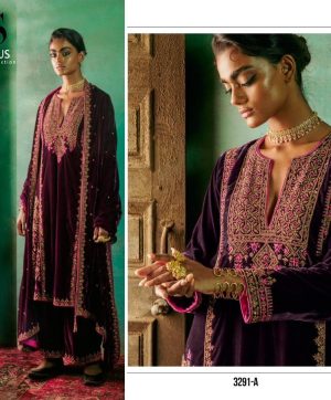 DEEPSY SUITS 3291 A VELVET PAKISTANI SUITS