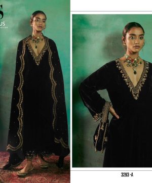 DEEPSY SUITS 3293 A VELVET PAKISTANI SUITS