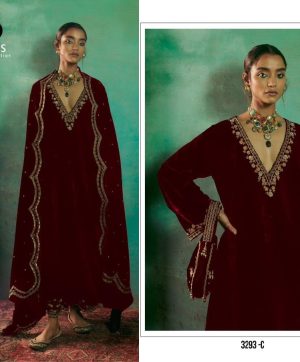 DEEPSY SUITS 3293 C VELVET PAKISTANI SUITS