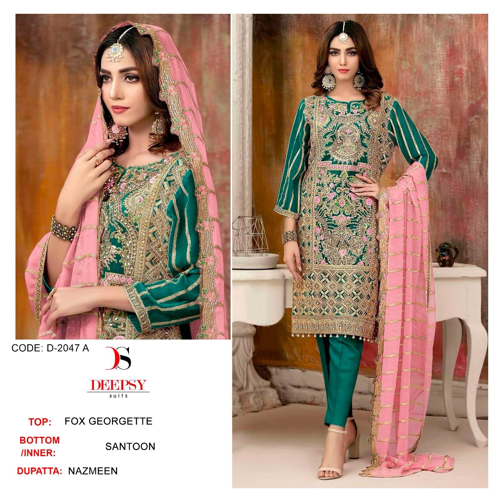 DEEPSY SUITS D 2047 A TO E PAKISTANI SUITS