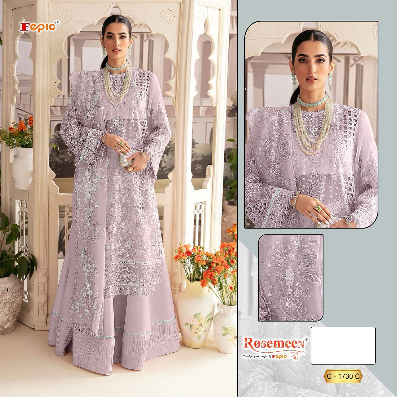 FEPIC 1730 COLORS ORGANZA PAKISTANI SUITS